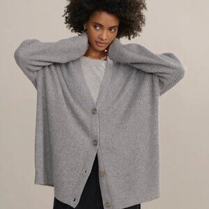 Jenni Kayne Cashmere Cocoon Cardigan in Heather Grey - Size Medium